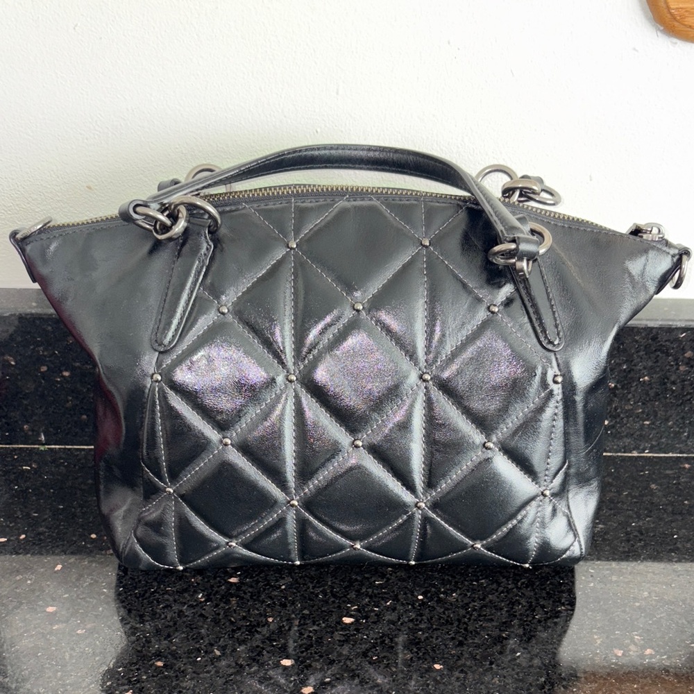 Coach Kelsey Quilted Leather Satchel Handbag F13951 - Picture 2 of 13
